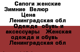 Сапоги женские. Зимние. Велюр. Ria Rosa › Цена ­ 2 000 - Ленинградская обл. Одежда, обувь и аксессуары » Женская одежда и обувь   . Ленинградская обл.